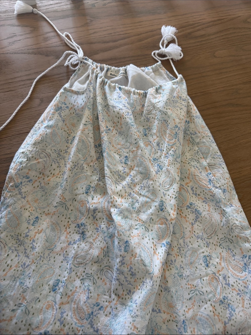Roller Rabbit Light Paisley Print Drawstring Sundress